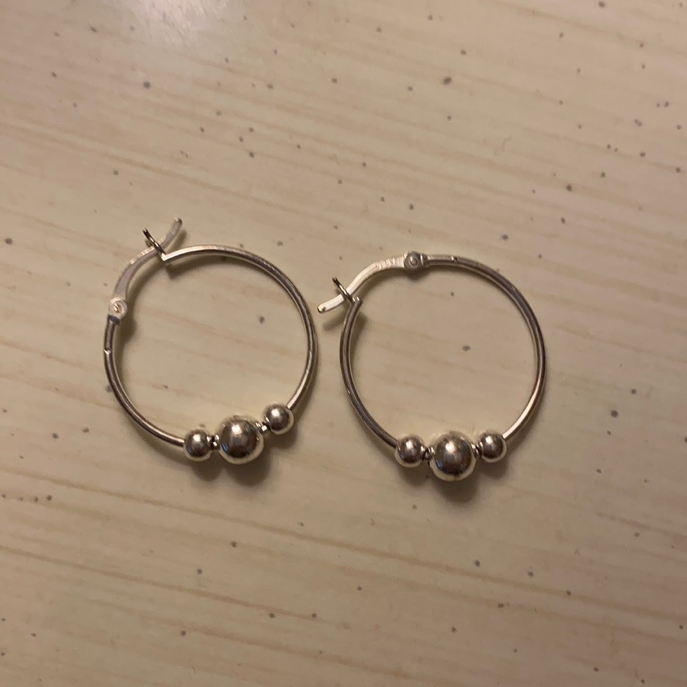 Silver hoop earrings